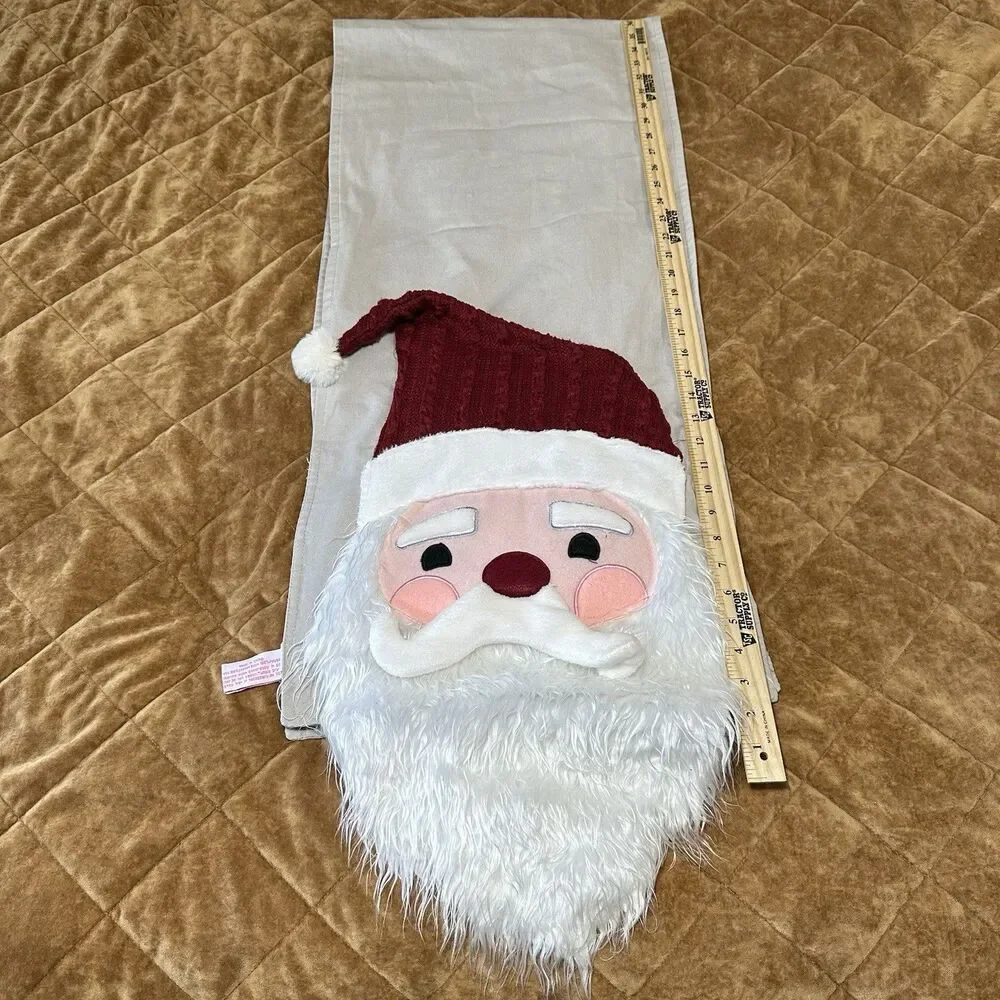 Christmas Table Runner Santa About 80”Long Isaac Mizrahi